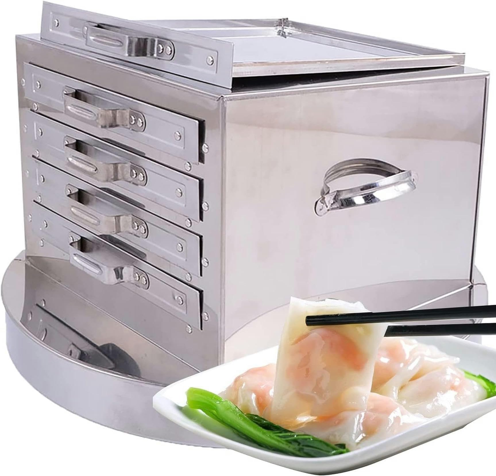 Macchina per involtini di Riso e tagliatelle a Vapore, 53,5X33 cm, casa in Acciaio Inossidabile Changfen Steamer~/