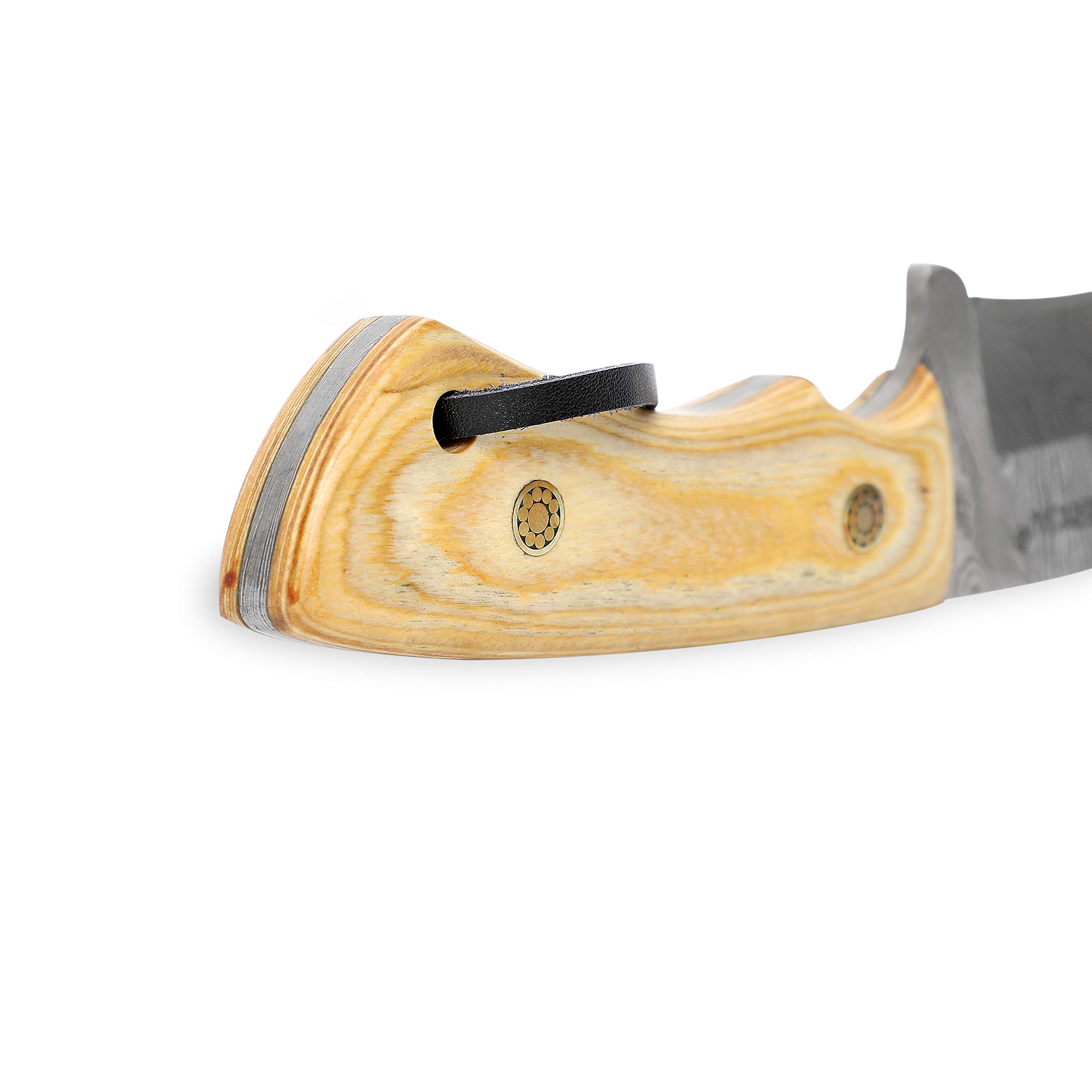 Cuchillo de caza – Cuchillo de caza hecho a mano de Damasco de espiga completa – obra de arte
