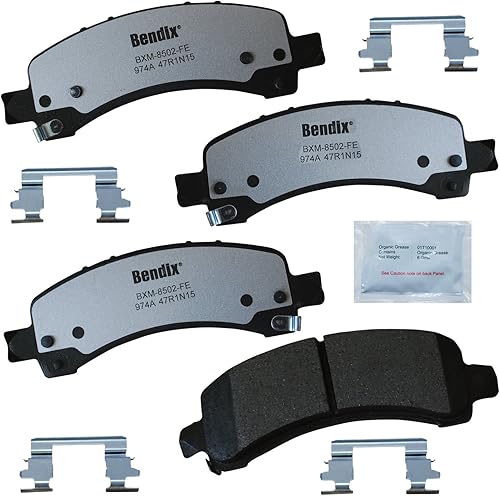 Miniatura 217 de Bendix Fleet Metlok MKD1770FM Pastillas de freno delanteras semimetálicas para Ford Expedition 2017-2010, F-150 2017-2010, Lobo 2020-2009, Lincoln