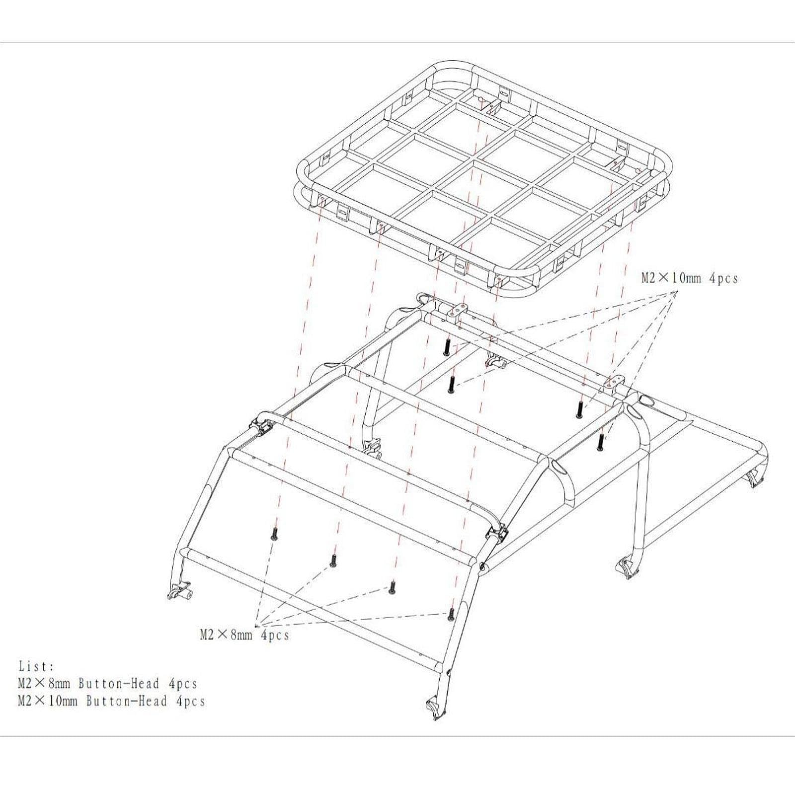 Arceau de Sécurité pour Voitures RC, Châssis, Carrosserie, Pièces Professionnelles, Camions Professionnels, Accessoires de Bricolage, Pas de Porte-Bagages