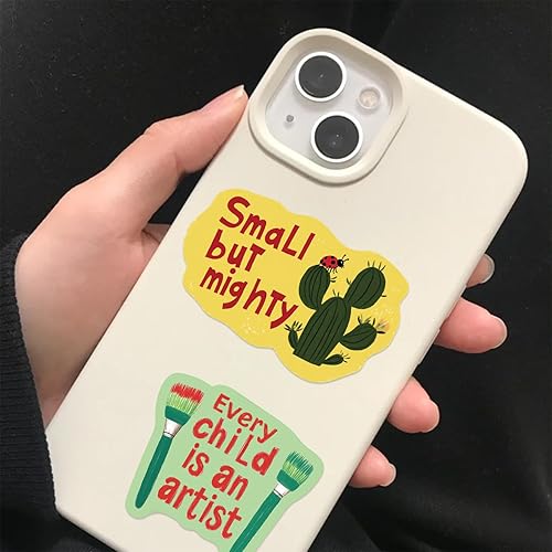 Miniatura 3 de 50Pcs Cute Inspirational Stickers, Waterproof Vinyl Graffiti Animal Motivational Stickers for Laptop, Kindle, Helmet, Scrapbooking, Journal, Bike,