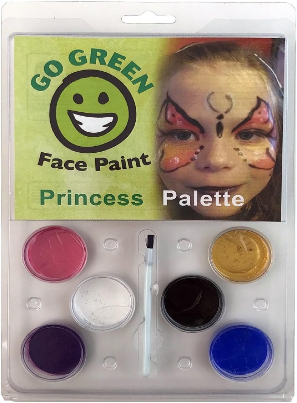Go Green Face Paint 6 Washable Non Toxic Water Based Painting Kit
