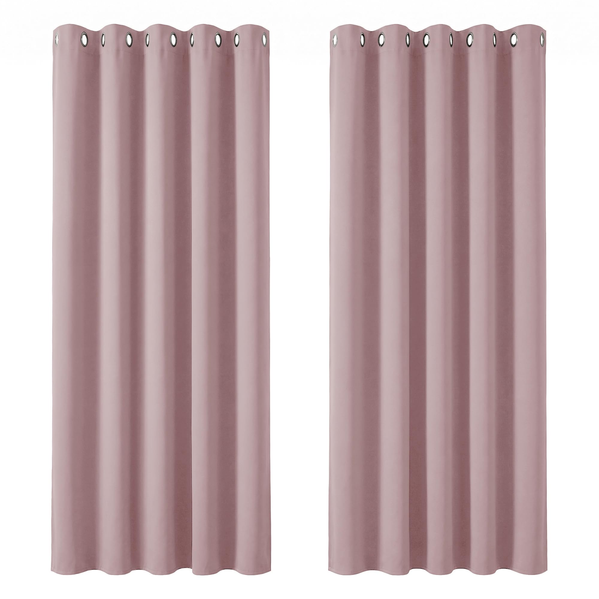 Deconovo Pink Lavender Super Soft Thermal Insulated Blackout Curtains Eyelet Curtains Bedroom 66 X 72 Inch 2 Panels