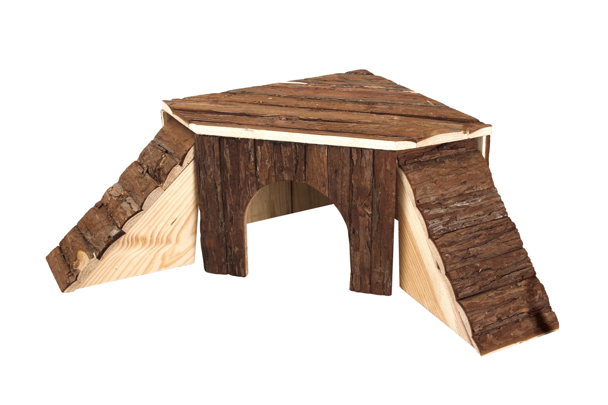 Karlie Wonderland Nature Wood House with 2 Ladders for Guinea Pig, Small