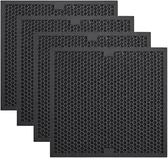 Nispira F301H HEPA500 BD-AS-550 Air Scrubber Carbon Filter Replacement, 4 Pack