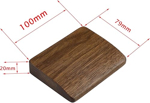 Miniatura 9 de Reposamuñecas ergonómico de madera maciza nogal para Keychron Q10
