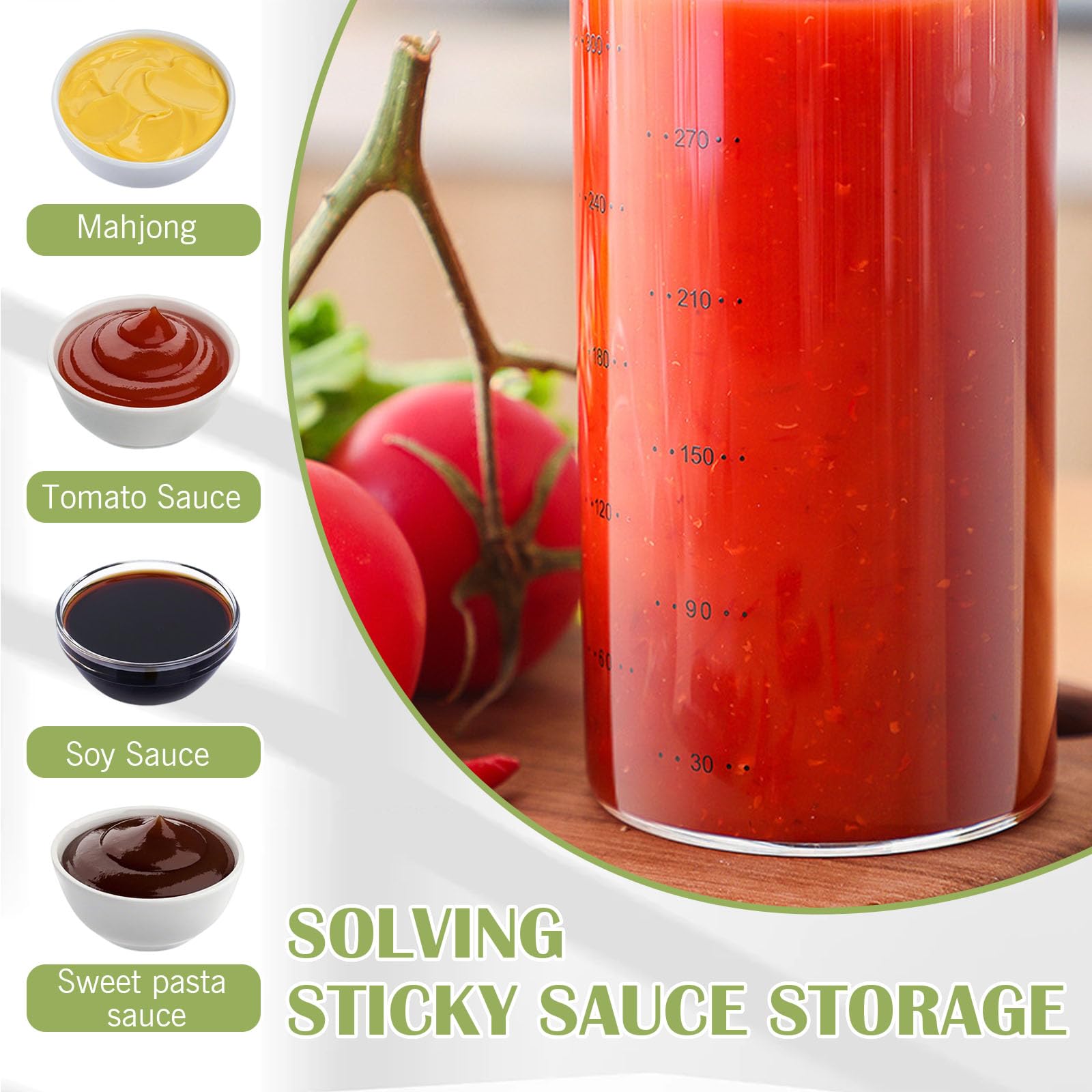 Dispensador de bomba de salsa, dispensador de jarabe de café, cristal de miel, botella de cristal de 500 ml con bombas de acero inoxidable, dispensador de jarabe de café, a prueba de fugas, bombas de