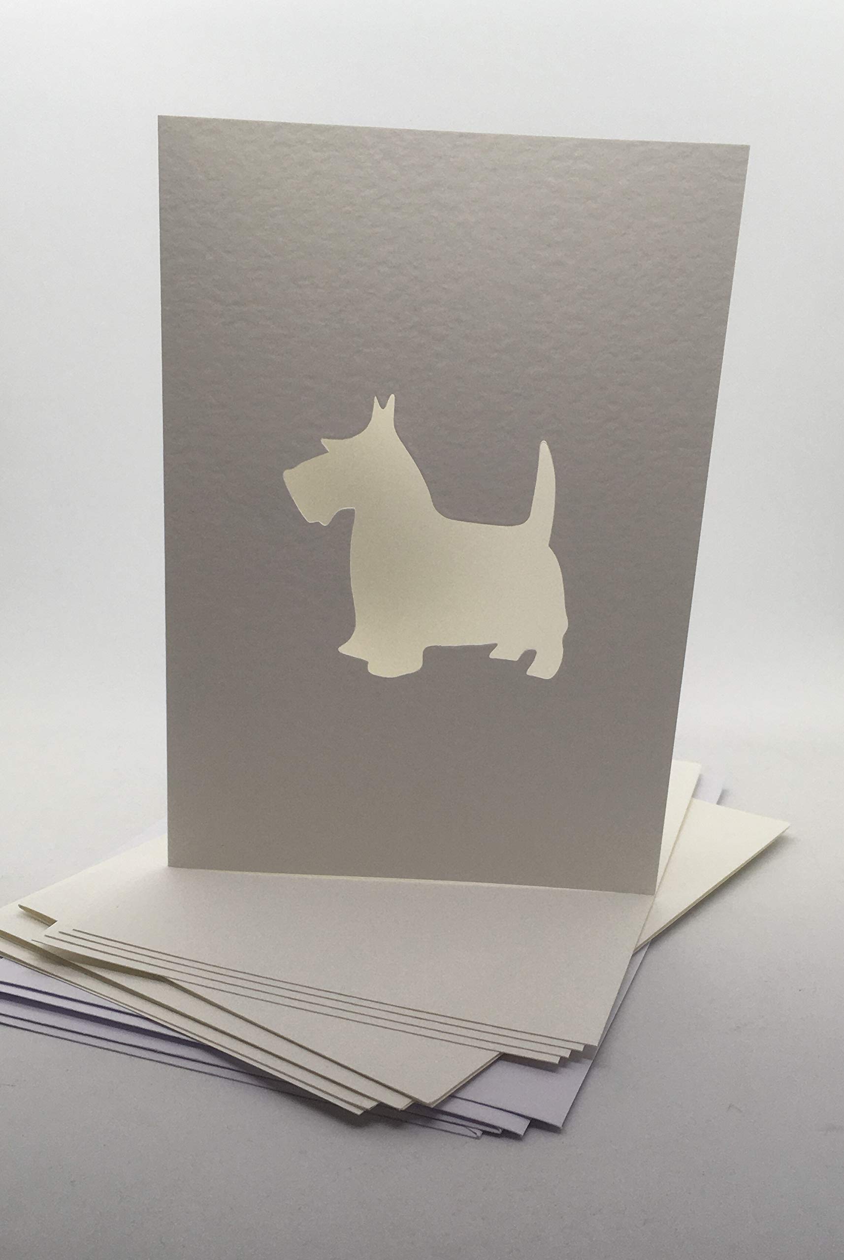 Iris Folding Card Pack Dog Scottie C5 Size Makes 4 Cards DeeCraft