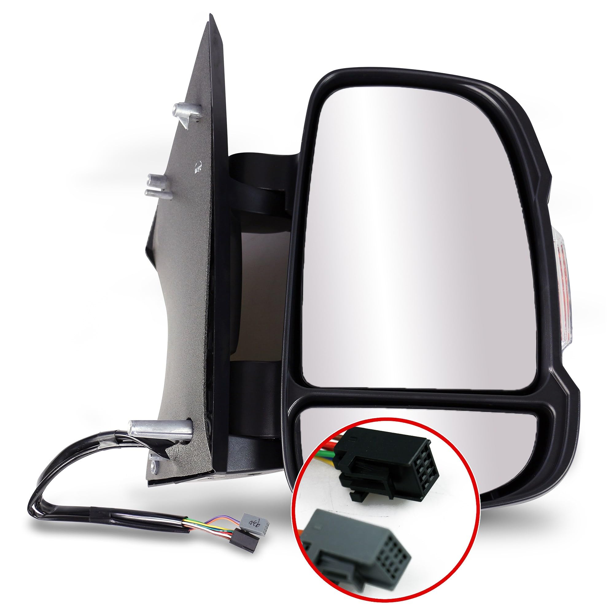 TYC 309-0197 Rétroviseur extérieur pour ajustage électrique des rétroviseurs convexe chauffant Rabattable électriquement Bras court de rétroviseur droit Compatible avec FIAT Ducato III Van 250, 290