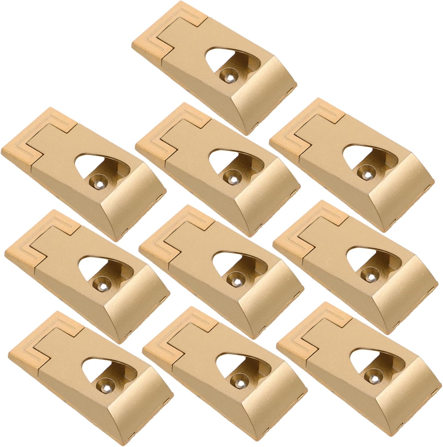 Uonlytech 10pcs Golden Heart-Shaped Closet Rod Socket Holder Metal Brackets for Bedroom Wardrobe Rod End Support Sturdy Closet Pole Flanges