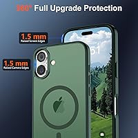 Vista 1034 de SUPFINE Funda magnética para iPhone 11 (compatible con MagSafe) (protección contra caídas de grado militar), translúcida mate a prueba de golpes