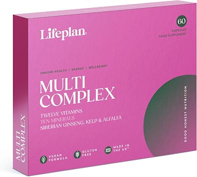 LIFEPLAN Multi Complex 60 Capsules   Multivitamin & Mineral Supplement   Daily Immune, Energy & General Health Support   81.66g