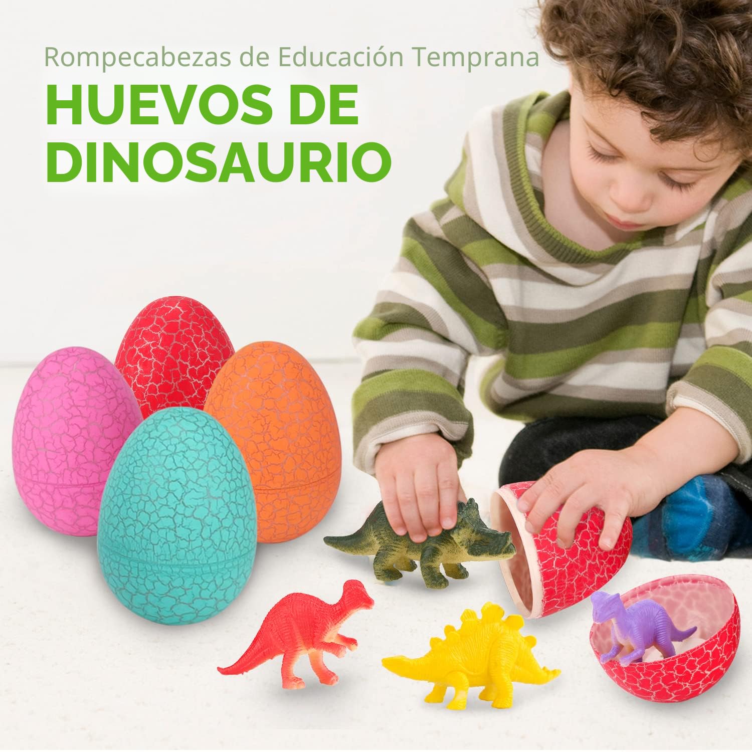 Huevo Dinosaurio Sorpresa – 12 Dinosaurios Juguete Para Niños 3-6 Años, Regalo De Cumpleaños Y Navidad, Oeuf Dinosaure Cadeau Garçon 4-5 ANS