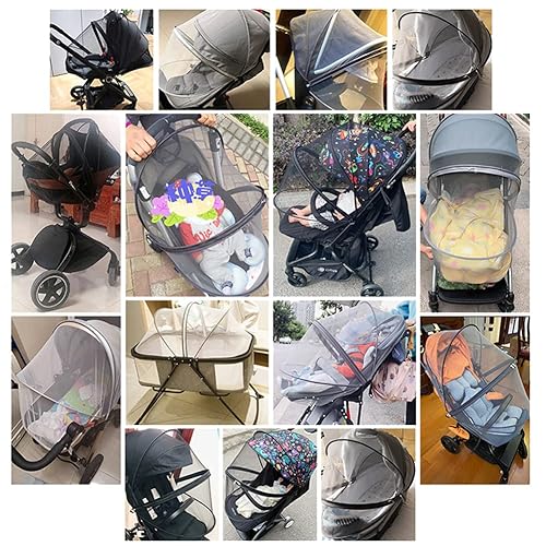 Miniatura 8 de Orzbow Mosquitera para cochecito, red universal de bebé para cochecitos, moisés, cunas, juegos y mini cuna portátil, transpirable y plegable de