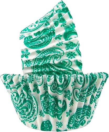 Vista 30 de Regency Wraps Vasos para hornear de grado profesional a prueba de grasa, paquete de 40 unidades, revestimientos estándar, lunares azul cobalto