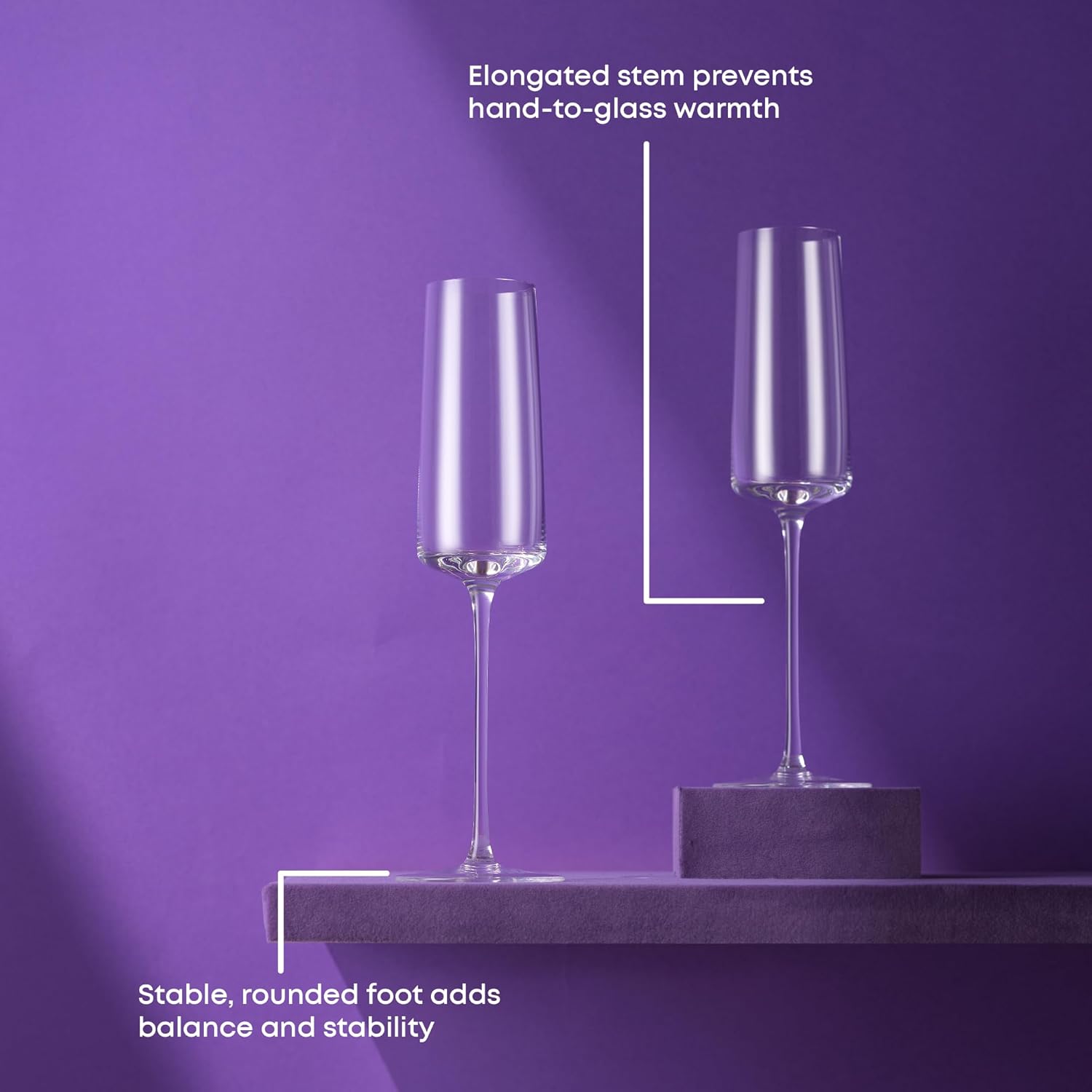 JoyJolt Sidney Stemmed Champagne Flutes Set of 4 | 7 oz Modern Champagne Glasses for Prosecco, Rose, Sparkling Wine, Mimosa, Cocktail Wedding Registry Hosting Gifts | Premium Crystal Made in Europe - Image 3