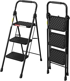 HBTower 3 Step Ladder with Wide Pedal