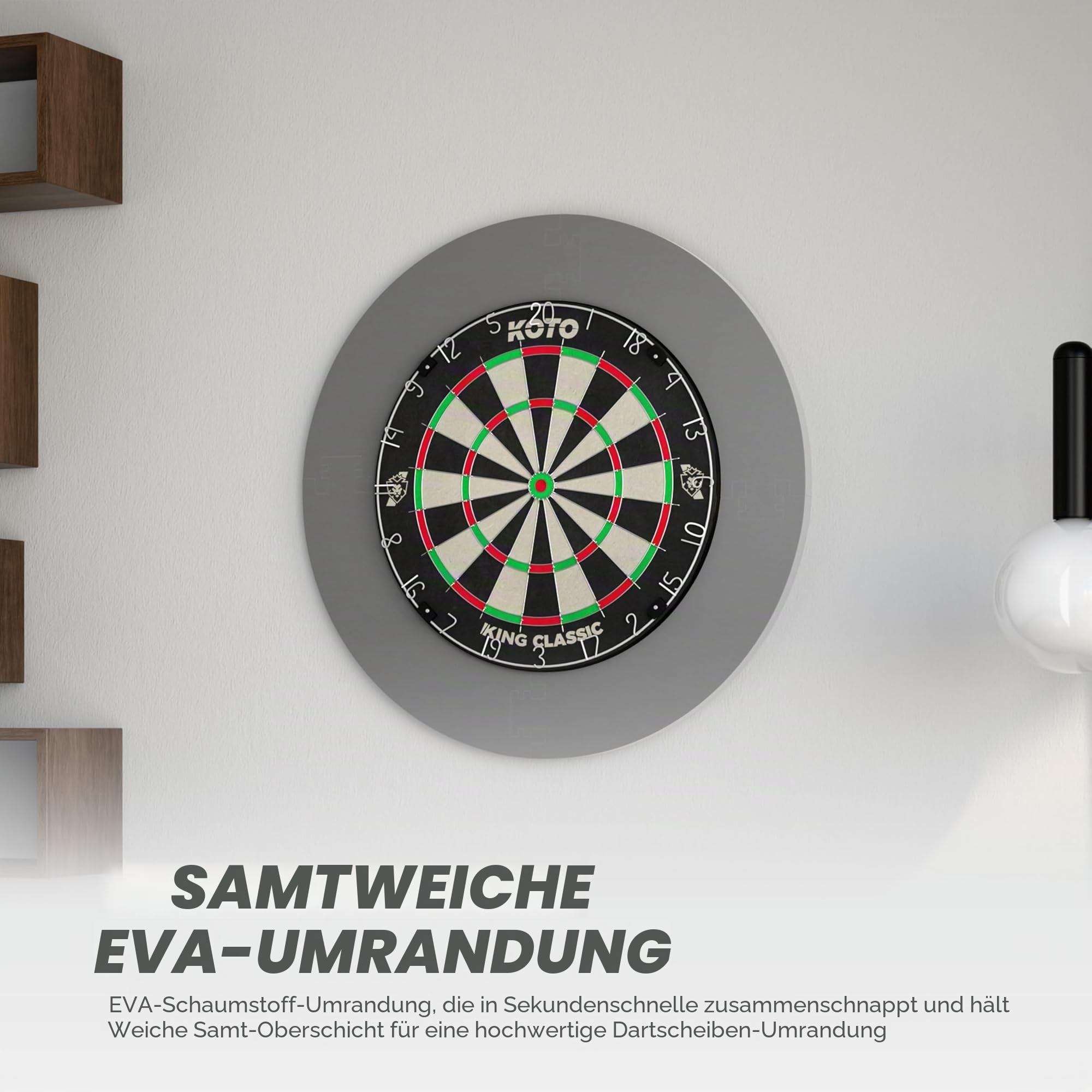 KOTO - 4pcs. Dart Surround, langlebige Dart wandschutz, verhindert Schäden, Eva