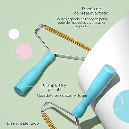 Vista 2 de Uproot Cleaner Pro - Removedor de pelos de mascotas reutilizable, removedor de pelusas, raspador de alfombras que no causa daños, fácil removedor