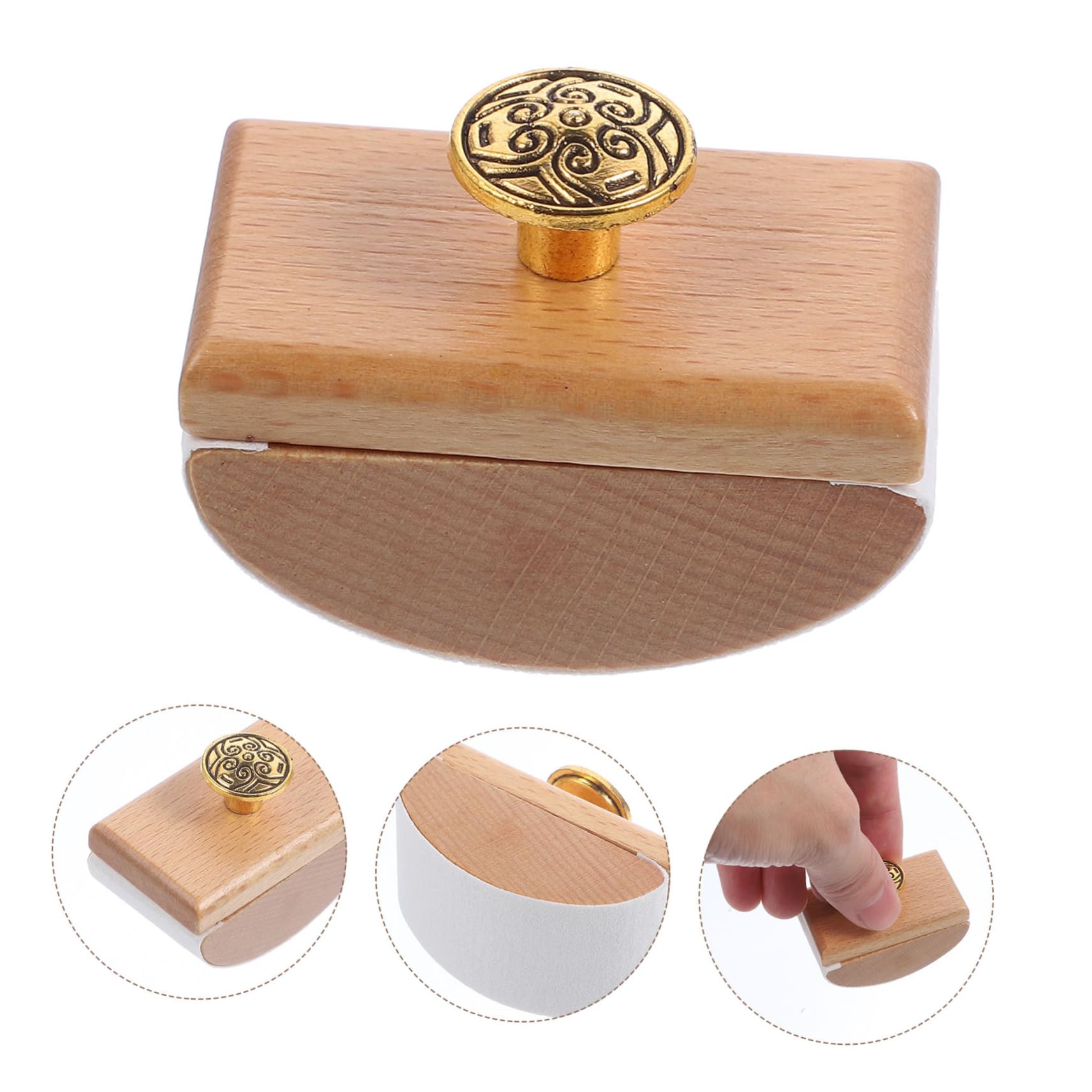 STOBOK Assorbitore Inchiostro in Legno e Lega di Zinco Portatile Carta Assorbente ad Asciugatura Rapida per Penna Stilografica