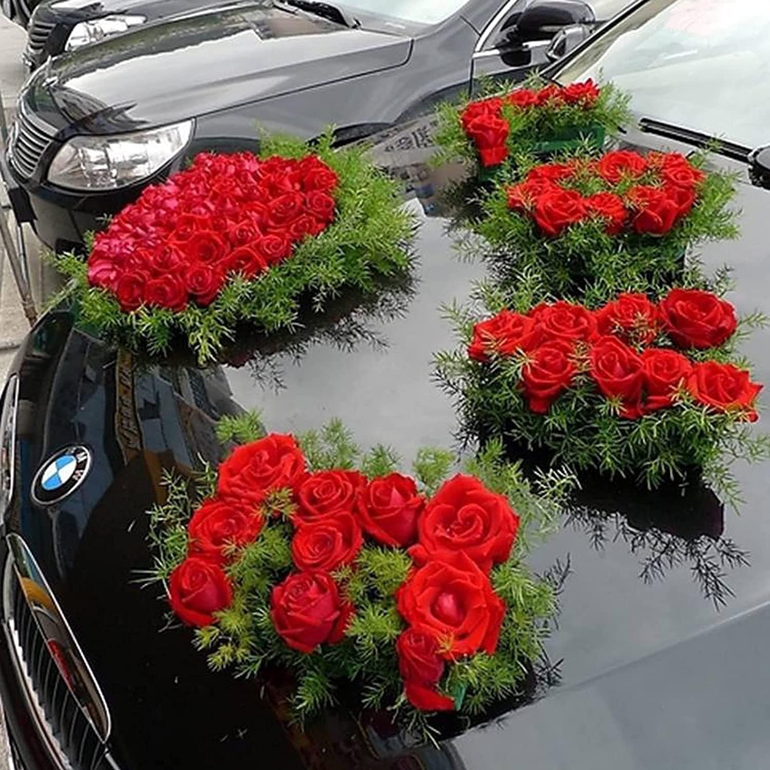 Set da 2 Cuori con ventose per auto matrimonio, decorazioni