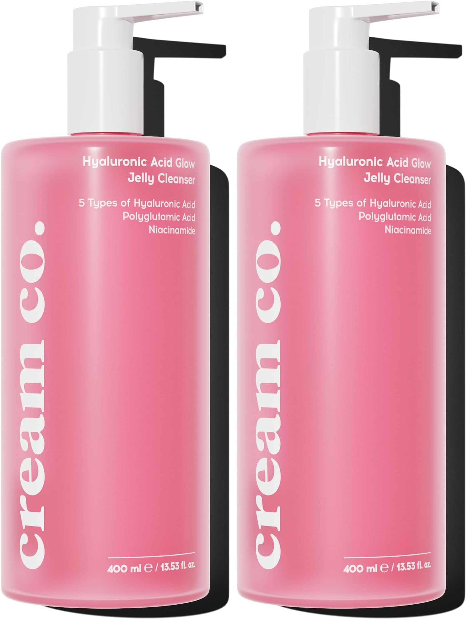 Cream Co. Leke Karşıtı Nemlendirici Yüz Temizleme Jeli Niacinamide Hyalüronik Asit, 400 ML,Tüm Cilt Tipleri (2 paketi)