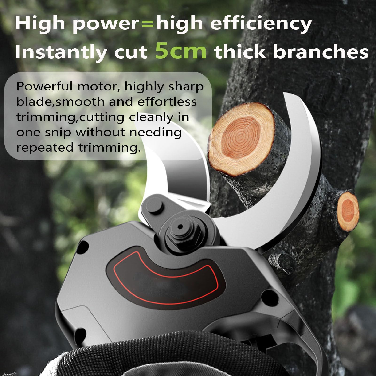 Tijeras de Podar Eléctricas a Batería,Tijera podar inalámbricas portátiles Podadora Eléctrico de Ramas con Pértiga de extensión de Altura,Pantalla LCD,para Árboles Frutales,Viñas