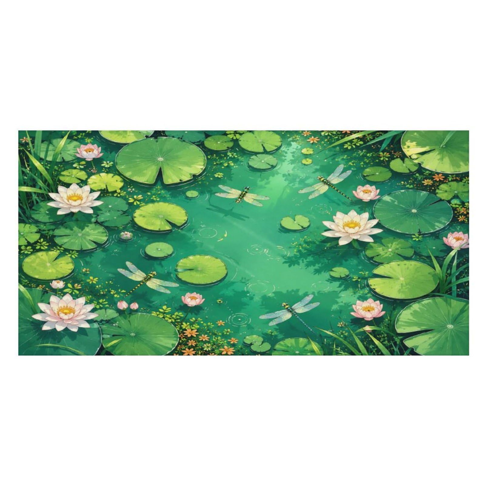 Anceky Lily Pad Pond Dragonfly Oversized Beach Towel Quick Dry Sand Free Microfiber Travel Towel Lightweight Multi Purpose Beach Blanket Pool Gym Bath Towel 63x31 in