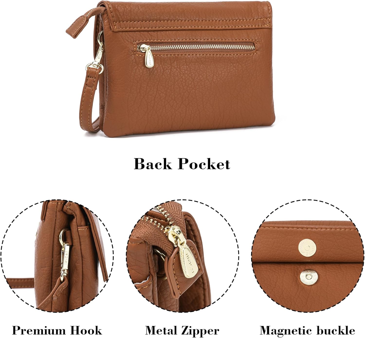 MINICAT RFID Blocking Small Crossbody Bags for Women Vegan Leather Mini Travel Purses Cell Phone Purse Cross Body Bag - Image 6