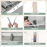 Hanging Yarn Storage Organizer, Knitter-Designed Over-the-Door Yarn Storage with Clear Window, Fully Enclosed, Breathable Fabric