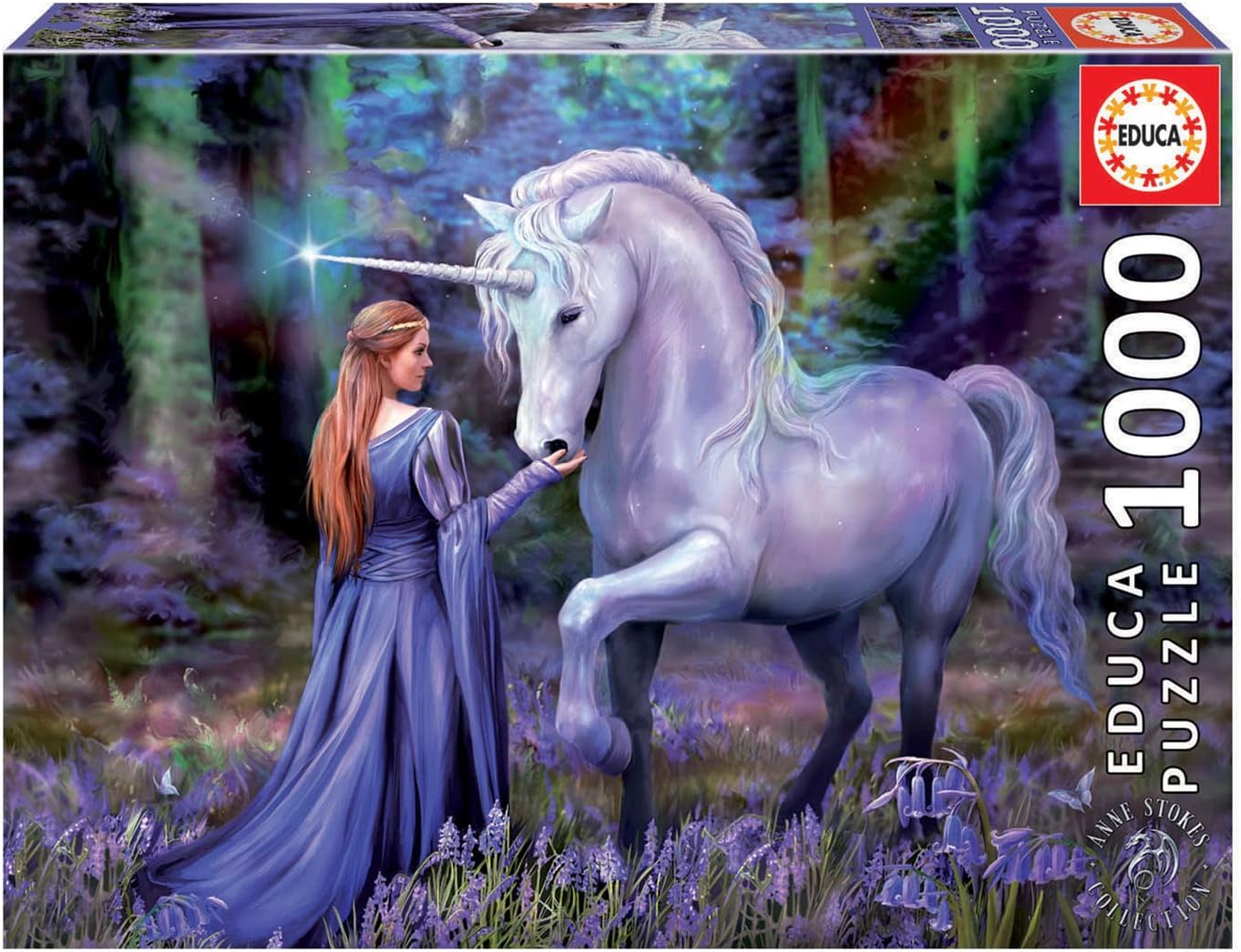 Educa 18494 Bluebell Woods, Anne Stokes Ilustraciones de Puzzle, 1000 Pieces, Multicoloured