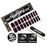 TOUGH GIRLS | 20 Exquisite Gel Nail Polish Strips w/Application Accessories - No UV/LED Lamp Required (Deep Purple - Matte Finish)