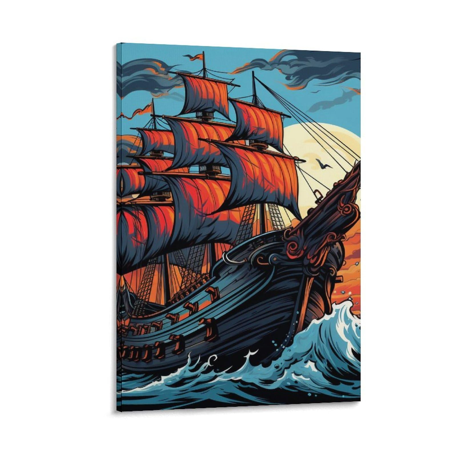Tableau Bateau pour Murs Vides Solution Décoration Salon Chaleureuse - 6