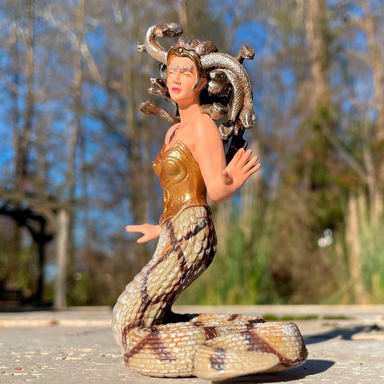 Safari Ltd. Medusa Figurine - Hand-Painted 4.25" Mythical Gorgon Figure - Fun Educational Toy for Boys, Girls & Kids Age 3+