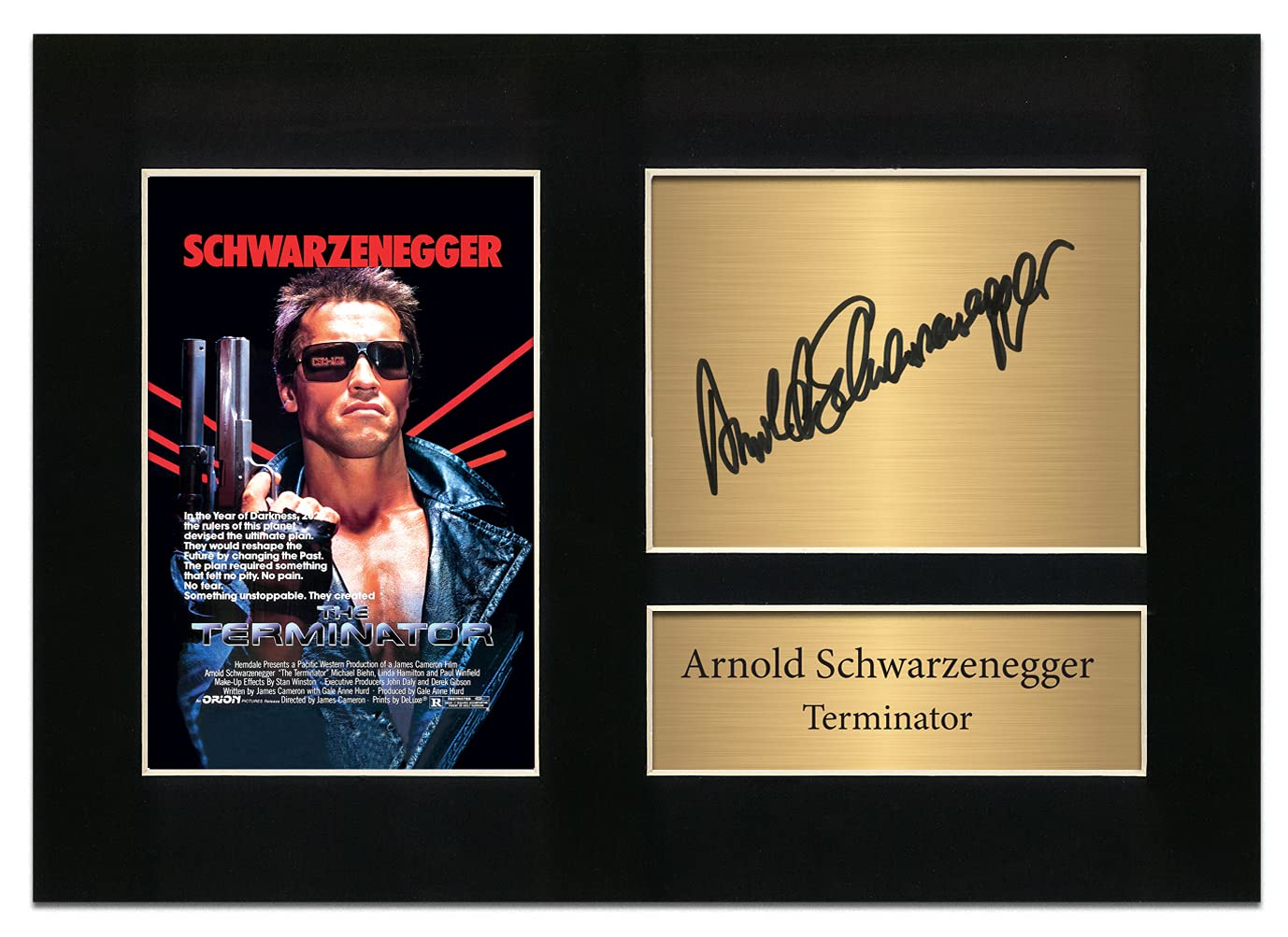 Zulu Image Arnold Schwarzenegger The Terminator Signed A4 Printed Autograph Photo Reproduction Print Picture Display No16, Black