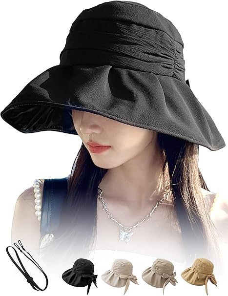 Amazon | [GOKEI] ハット 帽子 UVカット 日よけ つば広 夏