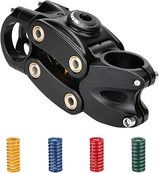 MTB Stem 31.8mm Suspension Stem for Bikes, 7 Degree Shock-Absorbing Bicycle Handlebar Stem, Mountain Bike Stem Short Handlebar Stem Riser for Road Bikes, MTB, BMX, Gravel Bikes, Ebike