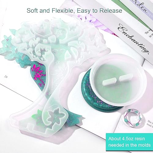 Miniatura 3 de Moldes de resina para organizador de joyas, moldes de silicona para soporte de collar de resina epoxi, moldes de resina epoxi para estante de