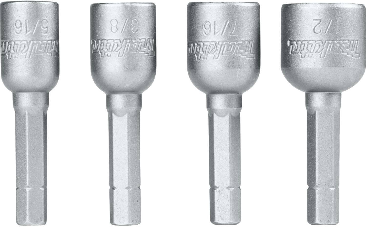 Makita B-59265 4 Pc. Magnetic Nutsetter Set, 5/16", 3/8", 7/16", 1/2"