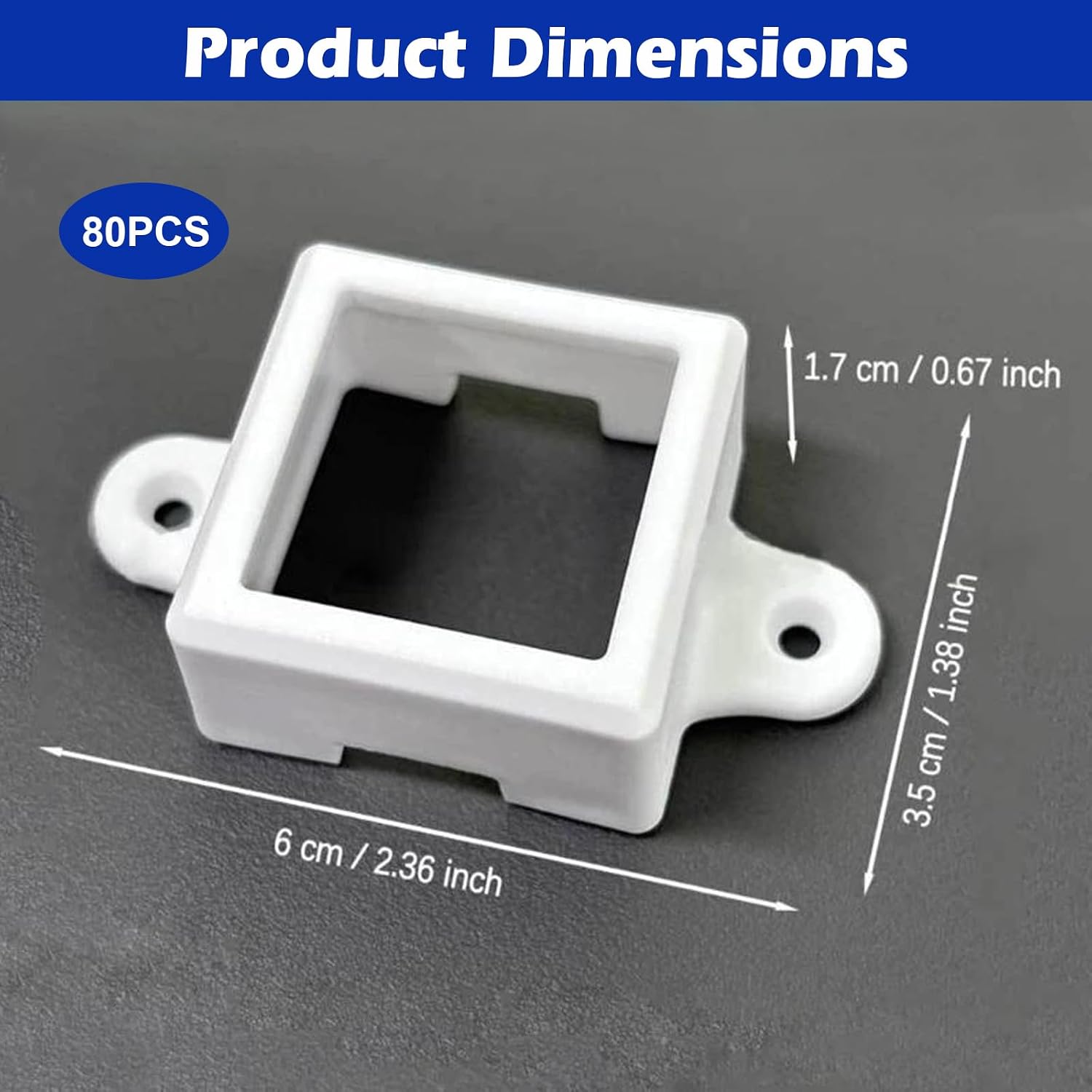 80 PCS Govee Outdoor Light Mounting Clips for H705 (Non-Pro Version) - Screws & Brackets Included, Easy Install Permanent LED Light Holder