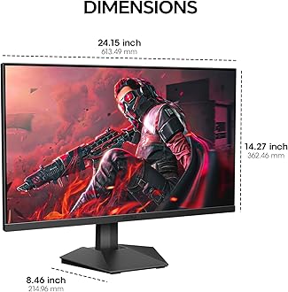KOORUI 27 Inch Gaming Monitor 200Hz FHD (1920x1080) HDR400, 1ms Fast IPS, 90% DCI-P3, Adaptive-Sync, HDMI 2.0, DP 1.4, VESA Mount, Tilt Adjustable, G2711P