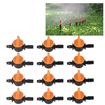 50 St Droppbevattningsventil 4/7 Mm Ytterdiameter 6