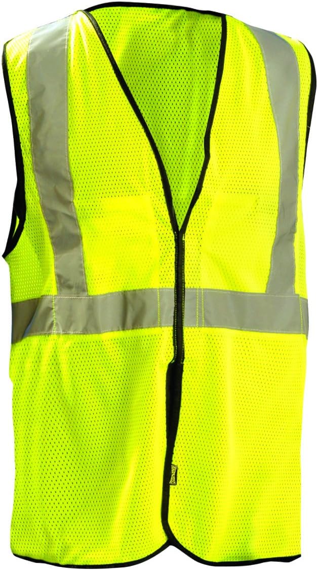 OccuNomix ANSI/ISEA 107-2020 Class 2 Type R Mesh Surveyor Vest - Reflective Safety Vest with Pockets, Dual Sizes (S/M-4X/5X)