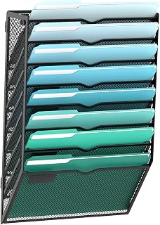 SUPEASY 8-Tier Wall File Organizer, Hanging File Holder, Wall Mail Sorter