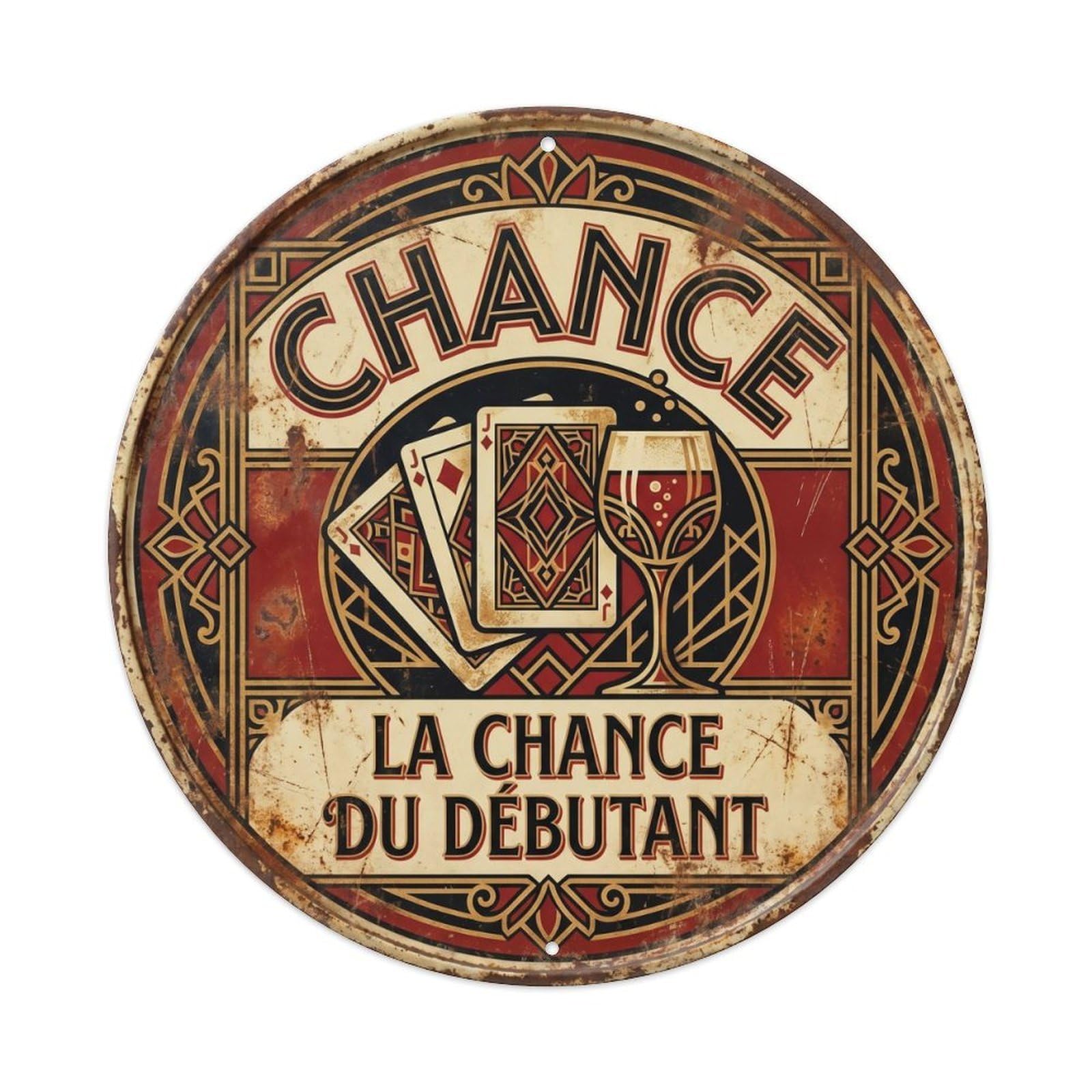 Chance Humorous Gathering Chance Vintage Metal Tin Sign Plaque Wall Decor for Cafe, Club Bar, Office, Garden Metal Poster 8x8Inch