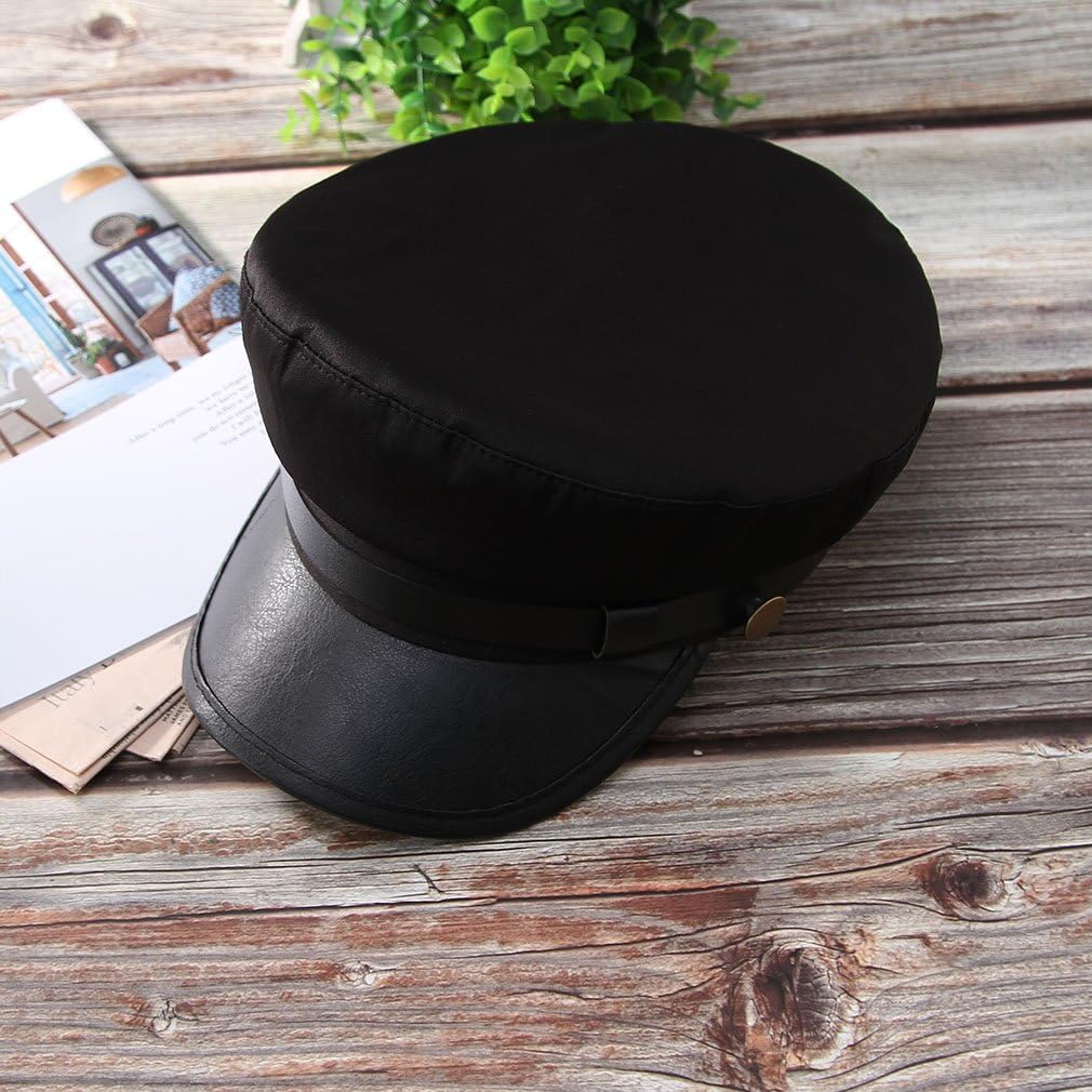 GEMVIE Unisex Classic British Flat Top Fisherman Hat Cotton Breton Fiddler Hat - Image 8