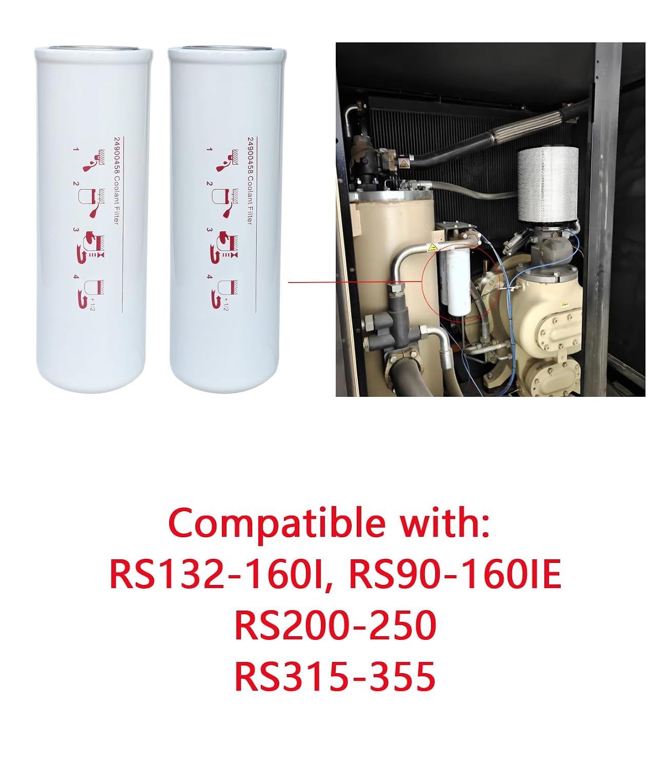 24900458 Coolant Filter Compatible with Air Compressor