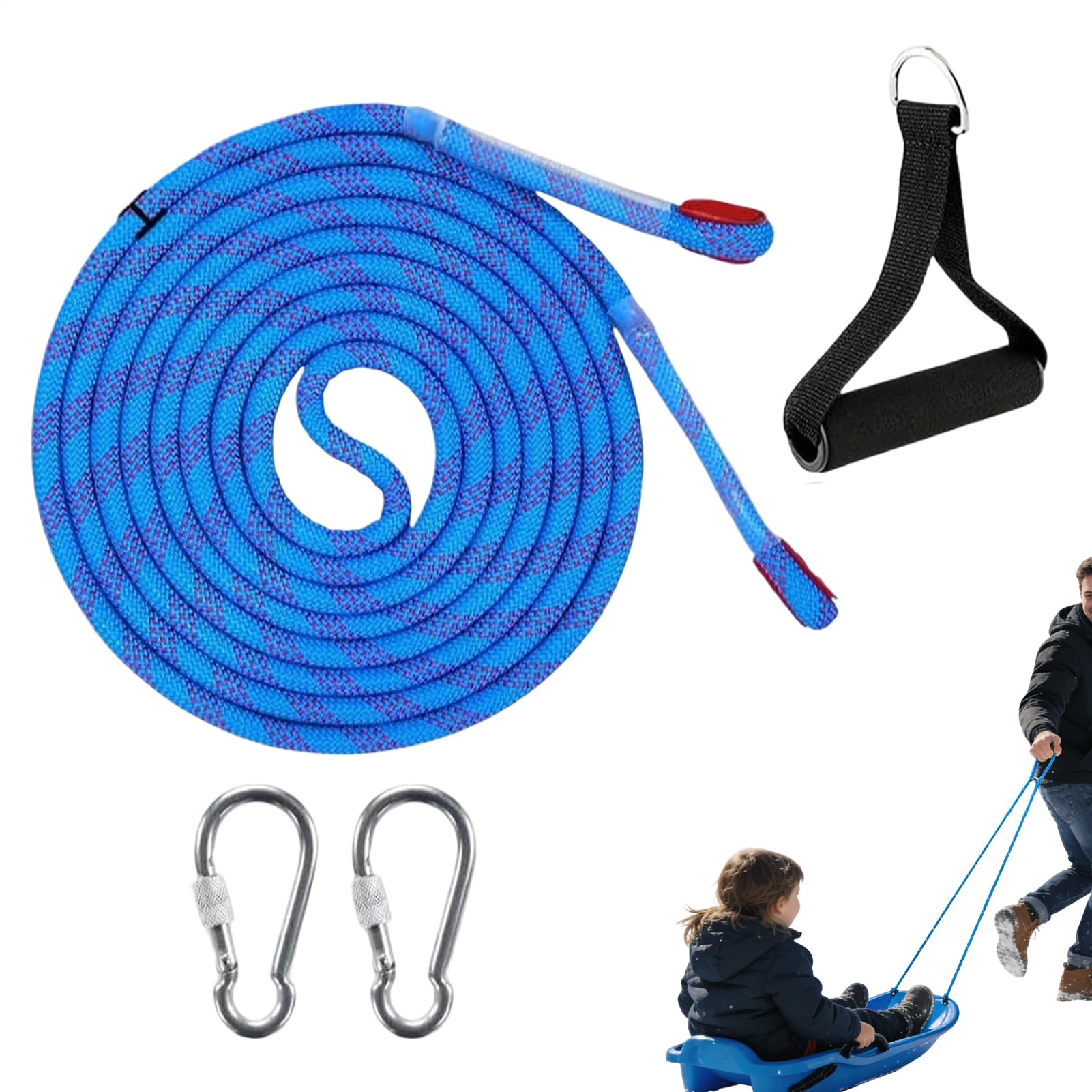Cinturón para Arrastre Trineo 4 M Cuerda Resistente Antideslizante Con