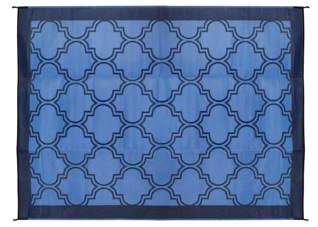 OUTDOOR MAT 6X9 LATTICE BLUE image 7