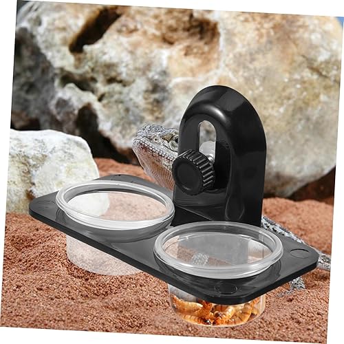 Vista 15 de POPETPOP 2pcs Pet Bowls para reptiles lagarto Gecko alimentador reptil comida tazón fácil limpieza